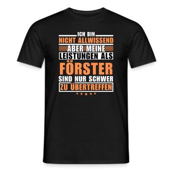 Des performances inégalées en tant que forestier - T-shirt homme - noir - Devant - AI Model Male 178 light (178cm)