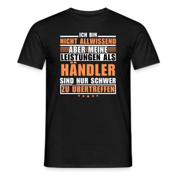 Unübertroffene Leistung als Händler - Männer T-Shirt - Schwarz - Vorne - AI Model Male 178 light (178cm)