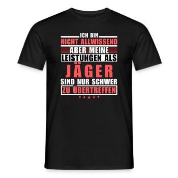 Unmatched performance as a hunter - Men's T-Shirt - black - Front - AI Model Male 178 light (178cm)