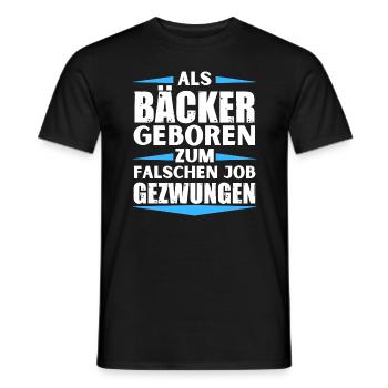 Baker a décroché le mauvais emploi - T-shirt homme - noir - Devant - AI Model Male 178 light (178cm)