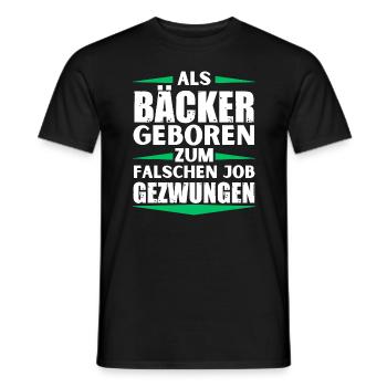 Baker a décroché le mauvais emploi - T-shirt homme - noir - Devant - AI Model Male 178 light (178cm)