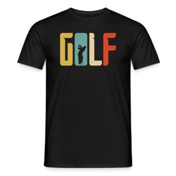 Golf Gift Retro Tee - Men's T-Shirt - black - Front - AI Model Male 178 light (178cm)