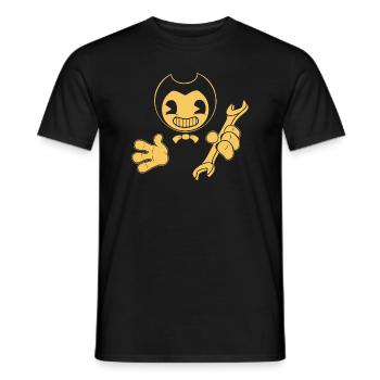 Bendy Repairman - Men's T-Shirt - black - Front - AI Model Male 178 light (178cm)