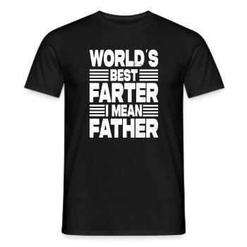 Le meilleur farter du monde, je veux dire père - T-shirt homme - noir - Devant - AI Model Male 178 light (178cm)