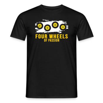 Tractor Tractor Driver "Tractor Tyres" - Men's T-Shirt - black - Front - AI Model Male 178 light (178cm)