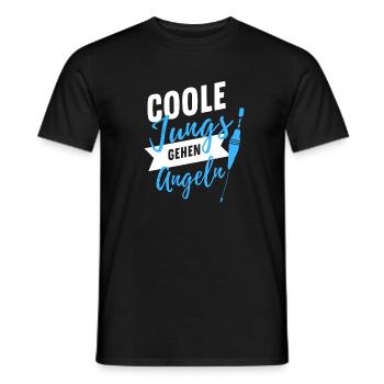 Angler Forelle angeln fischen Fischer Geschenk - Männer T-Shirt - Schwarz - Vorne - AI Model Male 178 light (178cm)