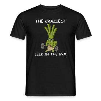 Der krasseste Lauch im Gym | Fitness, Training - Männer T-Shirt - Schwarz - Vorne - AI Model Male 178 light (178cm)