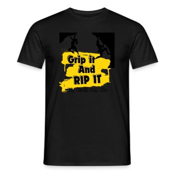 Rip It - Boulderklettern - Männer T-Shirt - Schwarz - Vorne - AI Model Male 178 light (178cm)