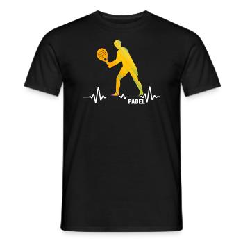 Padel Padeltennis Padel-heartbeat Paddle - Men's T-Shirt - black - Front - AI Model Male 178 light (178cm)