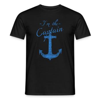sailing captain - Männer T-Shirt - Schwarz - Vorne - AI Model Male 178 light (178cm)