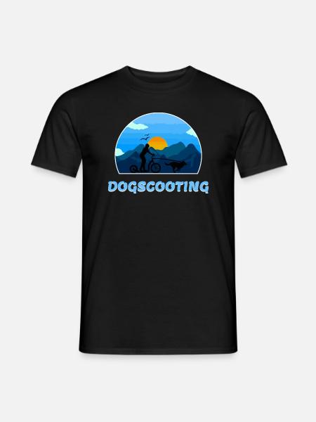 Dogscooting Bikejöring Zughundesport Motiv - Männer T-Shirt - Schwarz