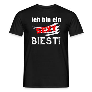 Lustig Ich bin ein sexy Biest - Männer T-Shirt - Schwarz - Vorne - AI Model Male 178 light (178cm)