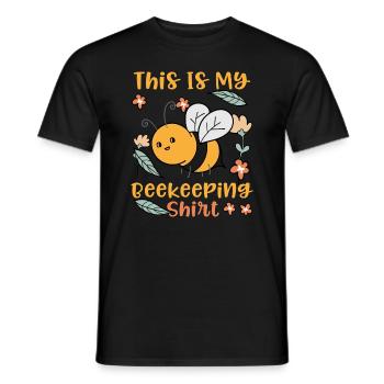 Beekeeping Hobby Bee Keeper Honey - Men's T-Shirt - black - Front - AI Model Male 178 light (178cm)