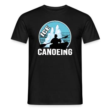 canoë sur glace canoéistes sur glace canoë d’hiver - T-shirt homme - noir - Devant - AI Model Male 178 light (178cm)