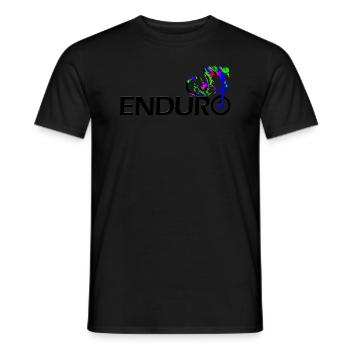 Enduro Mountainbike Stoppie - Männer T-Shirt - Schwarz - Vorne - AI Model Male 178 light (178cm)