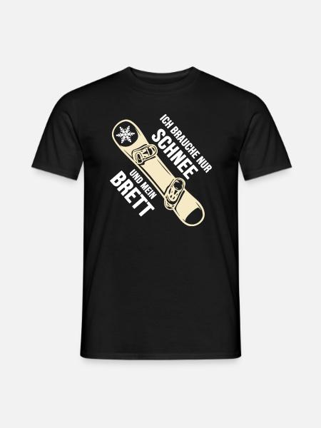 Snowboard Snowboarder Softboot "Schnee & Brett" - Männer T-Shirt - Schwarz