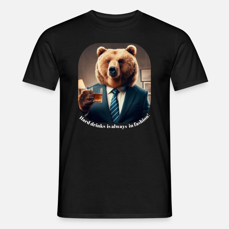 Harte Getränke sind immer in Mode - Männer T-Shirt - Schwarz