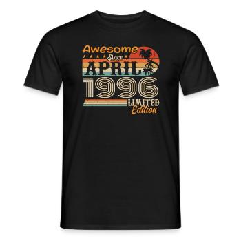 Les Légendes sont nées en avril 1996 - T-shirt homme - noir - Devant - AI Model Male 178 light (178cm)