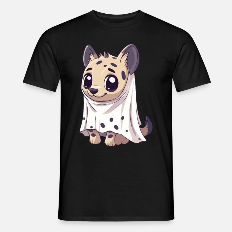 Hyäne Halloween Comic Geist - Männer T-Shirt - Schwarz