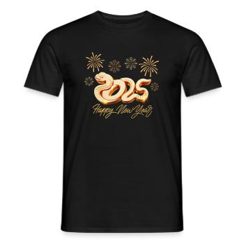 Happy New Year 2025 The Chinese Year of the Snake - T-shirt homme - noir - Devant - AI Model Male 178 light (178cm)