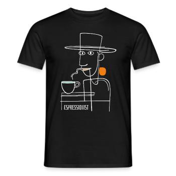 Espressionist - Espresso - Coffee Drink - Men's T-Shirt - black - Front - AI Model Male 178 light (178cm)