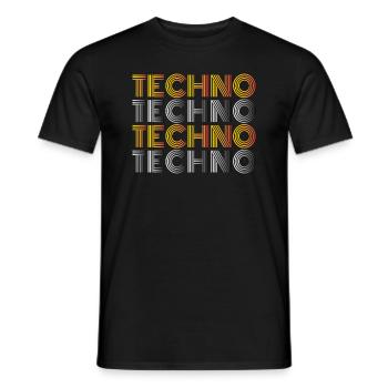 Techno Techno Techno Techno minimal shirt - Men's T-Shirt - black - Front - AI Model Male 178 light (178cm)