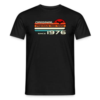 original 1976 birthday 46 years 46th anniversary - Men's T-Shirt - black - Front - AI Model Male 178 light (178cm)