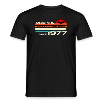 original 1977 birthday 45 years 45th anniversary - Men's T-Shirt - black - Front - AI Model Male 178 light (178cm)
