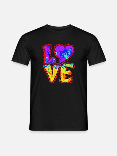 Amour Hippie - T-shirt homme - noir
