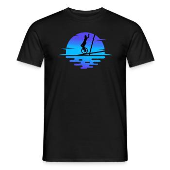Unicycle Unicycle Unicycliste - T-shirt homme - noir - Devant - AI Model Male 178 light (178cm)