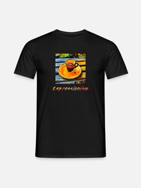 An expressionism espresso becomes espressionism - Men's T-Shirt - black