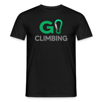 alpinist mountaineer alpine climbing climbing garden - Men's T-Shirt - black - Front - AI Model Male 178 light (178cm)