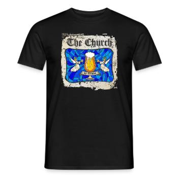 The Church is my religion - international Pub - Männer T-Shirt - Schwarz - Vorne - AI Model Male 178 light (178cm)