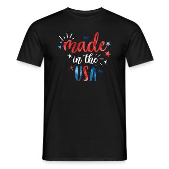 4. Juli Made in USA - Männer T-Shirt - Schwarz - Vorne - AI Model Male 178 light (178cm)