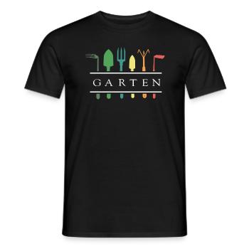 gärtner bunter schrebergarten gartenarbeit garten - Männer T-Shirt - Schwarz - Vorne - AI Model Male 178 light (178cm)
