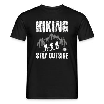 Randonnée Séjour en dehors de Hike Vintage - T-shirt homme - noir - Devant - AI Model Male 178 light (178cm)