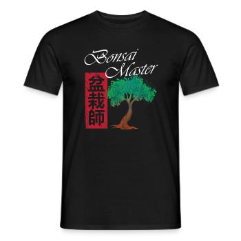 Garden Gardener Bonsai Master - Men's T-Shirt - black - Front - AI Model Male 178 light (178cm)