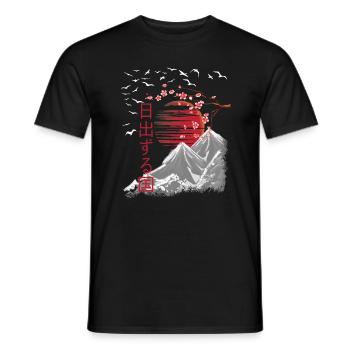 Japon Art japonais vintage - T-shirt homme - noir - Devant - AI Model Male 178 light (178cm)