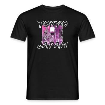 Japan Tokyo Urban Streetwear Retro - Men's T-Shirt - black - Front - AI Model Male 178 light (178cm)