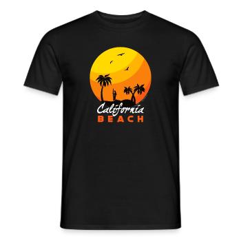Plage de Californie - T-shirt homme - noir - Devant - AI Model Male 178 light (178cm)