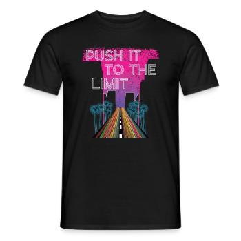 Retro 80er Vaporwave Vintage Streetwear - Männer T-Shirt - Schwarz - Vorne - AI Model Male 178 light (178cm)