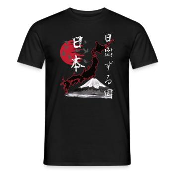 Japan Vintage Land der aufgehenden Sonne - Männer T-Shirt - Schwarz - Vorne - AI Model Male 178 light (178cm)