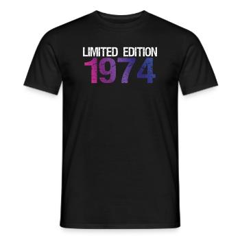 50e anniversaire édition limitée 1974 vintage - T-shirt homme - noir - Devant - AI Model Male 178 light (178cm)