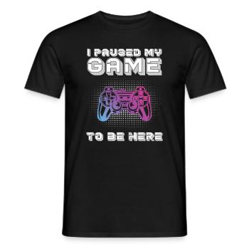 Funny Gamer Saying Retro - Men's T-Shirt - black - Front - AI Model Male 178 light (178cm)