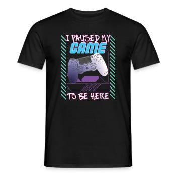 Funny Gamer Saying Gaming - Men's T-Shirt - black - Front - AI Model Male 178 light (178cm)