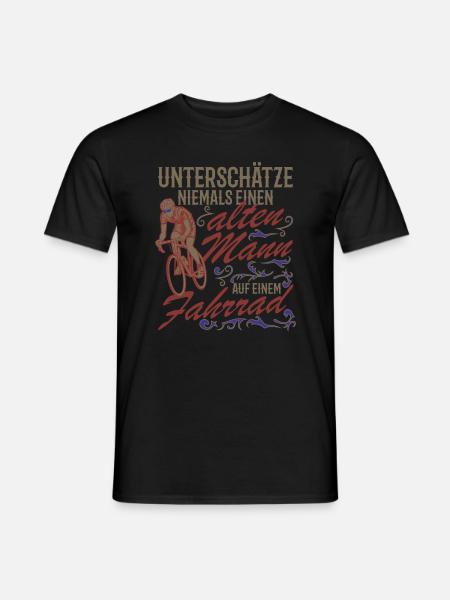 Alter Mann Vintage lustiger Fahrrad Spruch - Männer T-Shirt - Schwarz