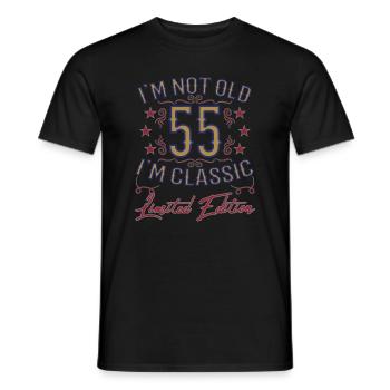 55. Geburtstag Vintage lustiger Spruch - Männer T-Shirt - Schwarz - Vorne - AI Model Male 178 light (178cm)