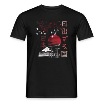 Japanische Kunst Japan Fuji Torii - Männer T-Shirt - Schwarz - Vorne - AI Model Male 178 light (178cm)