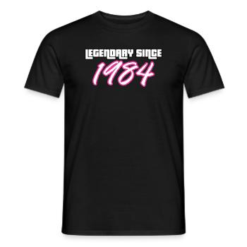 40th Birthday Legendary Since 1984 vintage - Men's T-Shirt - black - Front - AI Model Male 178 light (178cm)