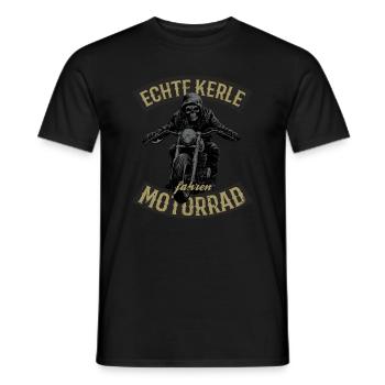 Motorrad Vintage lustiger Spruch - Männer T-Shirt - Schwarz - Vorne - AI Model Male 178 light (178cm)